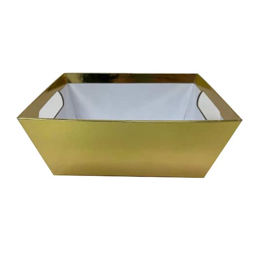 9&#x22; Gold Paperboard Gift Basket by Celebrate It&#x2122;